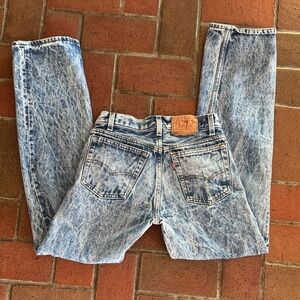 Vintage‎ Levi's Acid Wash Blue Denim Jeans